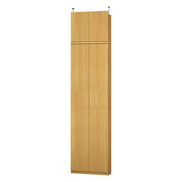 (商品画像) エースラック/カラーラック オーダーメイド 天井突っ張り 扉付 奥行19cm×高さ248～257cm×幅45～59cm（タフタイプ）