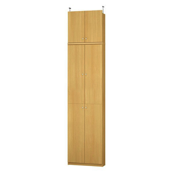 (商品画像) エースラック/カラーラック オーダーメイド 天井突っ張り 扉付 奥行19cm×高さ254～263cm×幅45～59cm（タフタイプ）