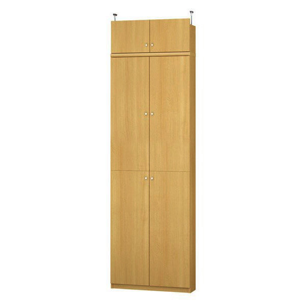 (商品画像) エースラック/カラーラック オーダーメイド 天井突っ張り 扉付 奥行19cm×高さ230～239cm×幅60～70cm（タフタイプ）