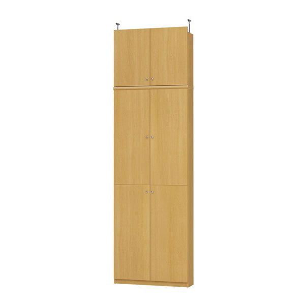 (商品画像) エースラック/カラーラック オーダーメイド 天井突っ張り 扉付 奥行19cm×高さ232～241cm×幅60～70cm（タフタイプ）