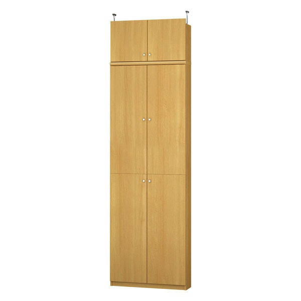 (商品画像) エースラック/カラーラック オーダーメイド 天井突っ張り 扉付 奥行19cm×高さ239～248cm×幅60～70cm（タフタイプ）