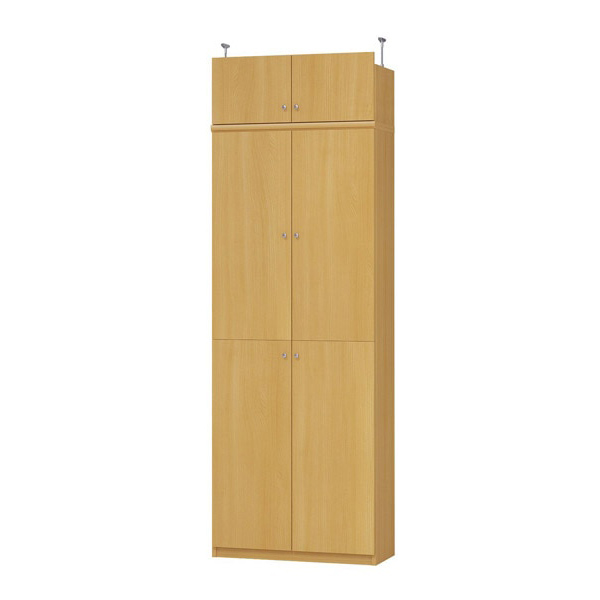 (商品画像) エースラック/カラーラック オーダーメイド 天井突っ張り 扉付 奥行31cm×高さ208～217cm×幅60～70cm（タフタイプ）