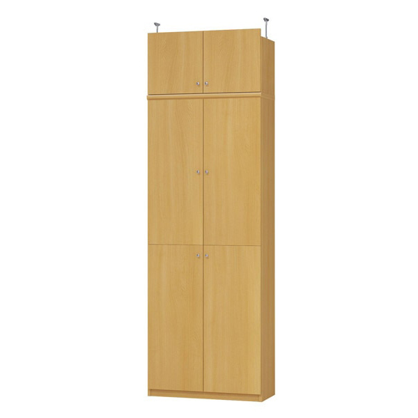 (商品画像) エースラック/カラーラック オーダーメイド 天井突っ張り 扉付 奥行31cm×高さ217～226cm×幅60～70cm（タフタイプ）