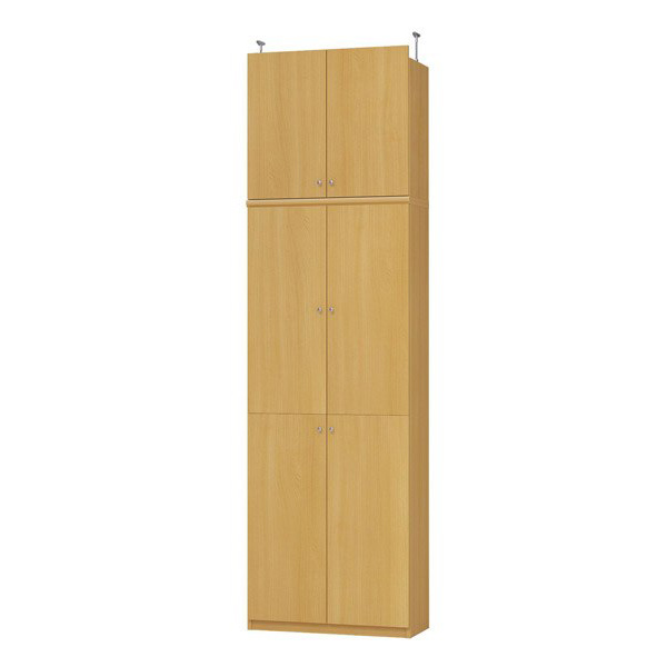 (商品画像) エースラック/カラーラック オーダーメイド 天井突っ張り 扉付 奥行25cm×高さ241.1～250.1cm×幅60～70cm（タフタイプ）