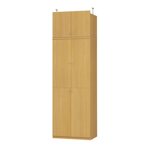 (商品画像) エースラック/カラーラック オーダーメイド 天井突っ張り 扉付 奥行46cm×高さ226～235cm×幅60～70cm（タフタイプ）