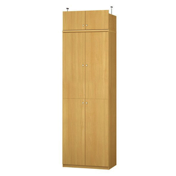 (商品画像) エースラック/カラーラック オーダーメイド 天井突っ張り 扉付 奥行46cm×高さ230～239cm×幅60～70cm（タフタイプ）