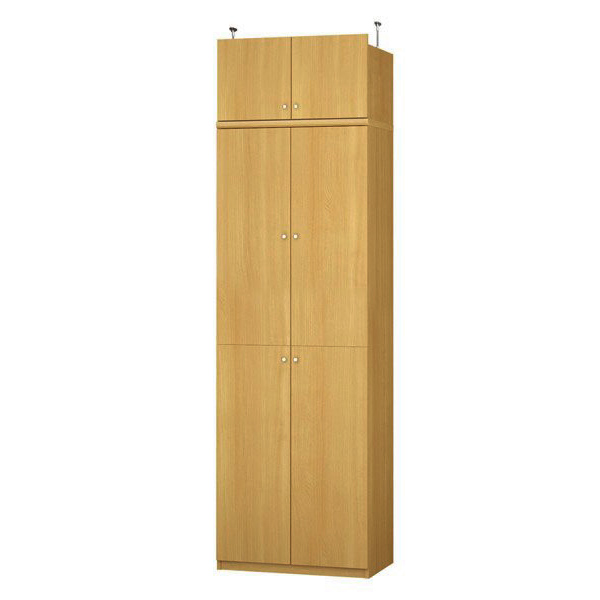 (商品画像) エースラック/カラーラック オーダーメイド 天井突っ張り 扉付 奥行46cm×高さ239～248cm×幅60～70cm（タフタイプ）