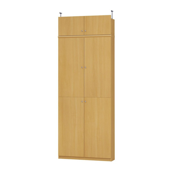 (商品画像) エースラック/カラーラック オーダーメイド 天井突っ張り 扉付 奥行19cm×高さ208～217cm×幅71～80cm（タフタイプ）