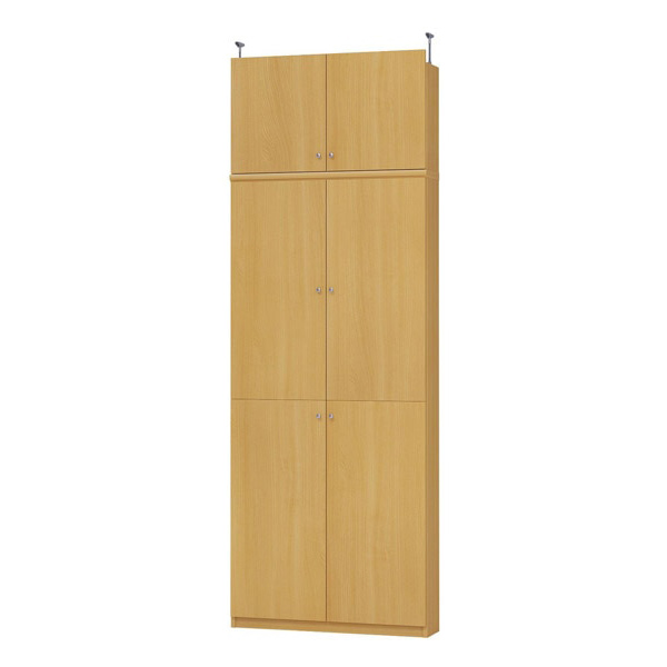 (商品画像) エースラック/カラーラック オーダーメイド 天井突っ張り 扉付 奥行19cm×高さ226～235cm×幅71～80cm（タフタイプ）