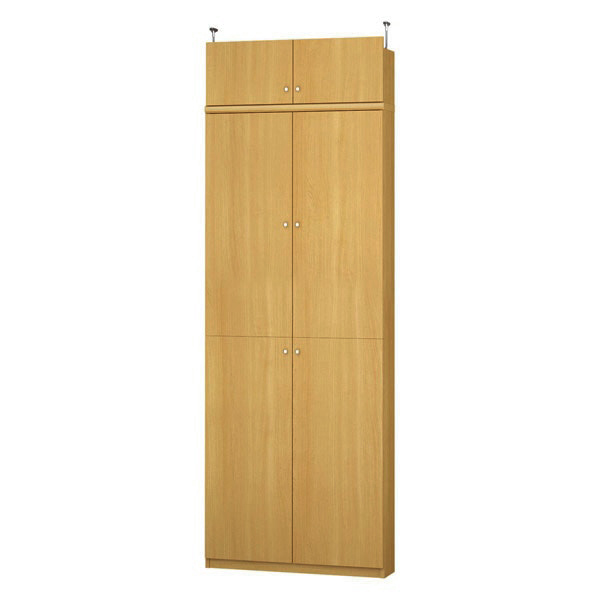 (商品画像) エースラック/カラーラック オーダーメイド 天井突っ張り 扉付 奥行19cm×高さ230～239cm×幅71～80cm（タフタイプ）