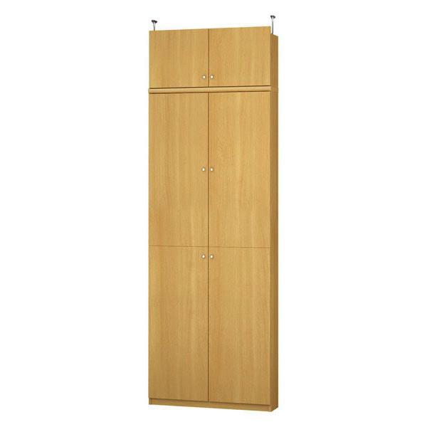 (商品画像) エースラック/カラーラック オーダーメイド 天井突っ張り 扉付 奥行19cm×高さ239～248cm×幅71～80cm（タフタイプ）