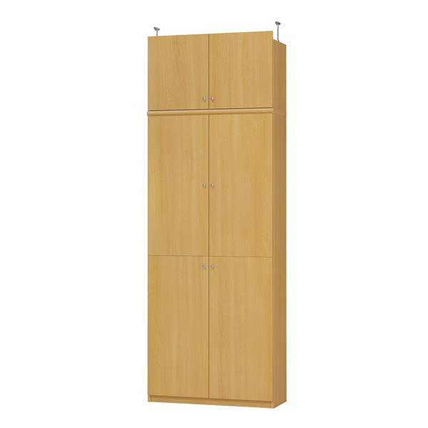 (商品画像) エースラック/カラーラック オーダーメイド 天井突っ張り 扉付 奥行31cm×高さ226～235cm×幅71～80cm（タフタイプ）