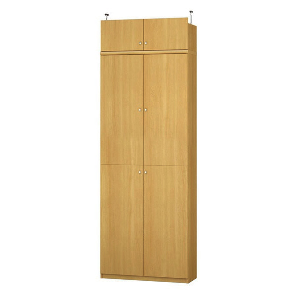 (商品画像) エースラック/カラーラック オーダーメイド 天井突っ張り 扉付 奥行31cm×高さ230～239cm×幅71～80cm（タフタイプ）