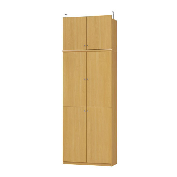 (商品画像) エースラック/カラーラック オーダーメイド 天井突っ張り 扉付 奥行31cm×高さ232～241cm×幅71～80cm（タフタイプ）