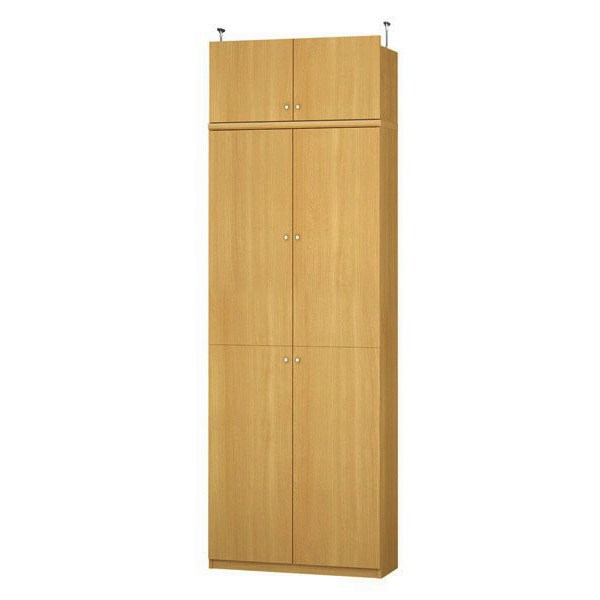 (商品画像) エースラック/カラーラック オーダーメイド 天井突っ張り 扉付 奥行31cm×高さ239～248cm×幅71～80cm（タフタイプ）