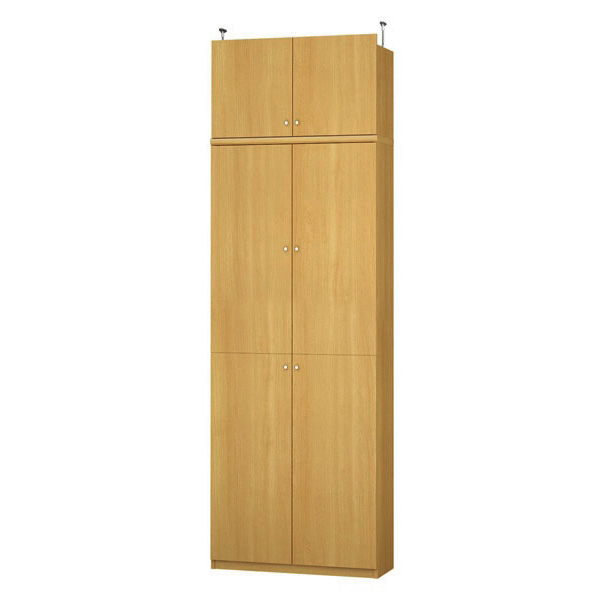 (商品画像) エースラック/カラーラック オーダーメイド 天井突っ張り 扉付 奥行31cm×高さ248～257cm×幅71～80cm（タフタイプ）