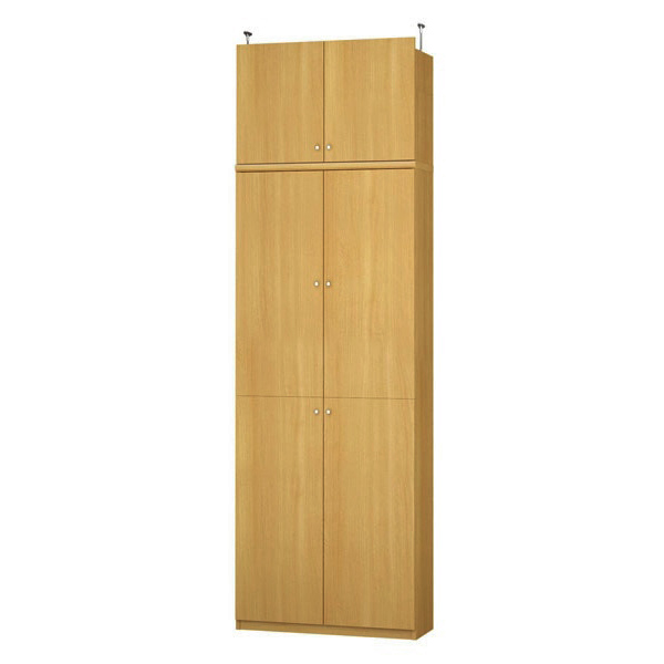 (商品画像) エースラック/カラーラック オーダーメイド 天井突っ張り 扉付 奥行31cm×高さ254～263cm×幅71～80cm（タフタイプ）