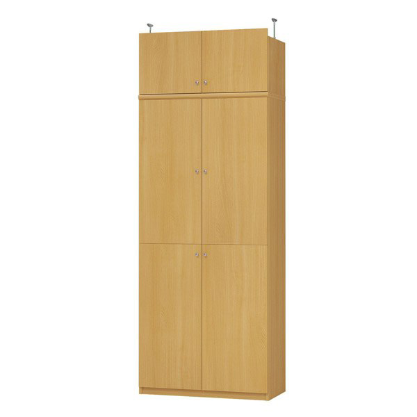 (商品画像) エースラック/カラーラック オーダーメイド 天井突っ張り 扉付 奥行40cm×高さ217～226cm×幅71～80cm（タフタイプ）