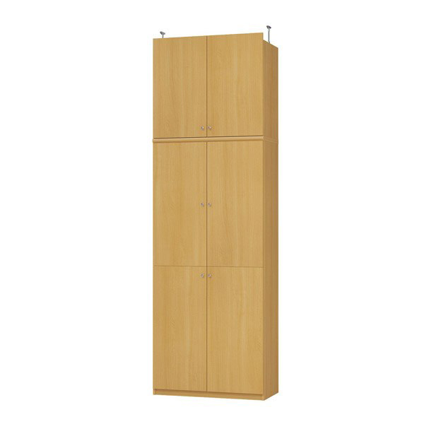 (商品画像) エースラック/カラーラック オーダーメイド 天井突っ張り 扉付 奥行40cm×高さ250～259cm×幅71～80cm（タフタイプ）