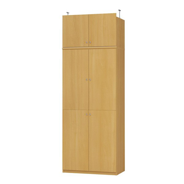 (商品画像) エースラック/カラーラック オーダーメイド 天井突っ張り 扉付 奥行46cm×高さ226～235cm×幅71～80cm（タフタイプ）