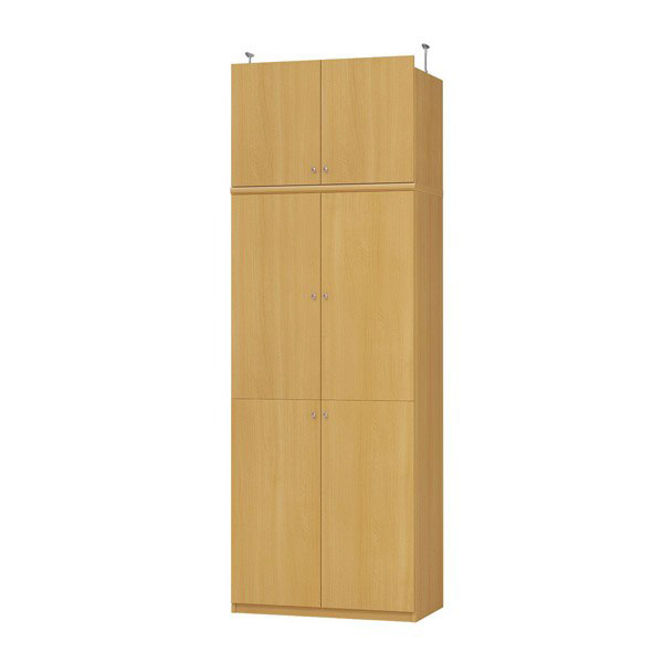 (商品画像) エースラック/カラーラック オーダーメイド 天井突っ張り 扉付 奥行46cm×高さ232～241cm×幅71～80cm（タフタイプ）