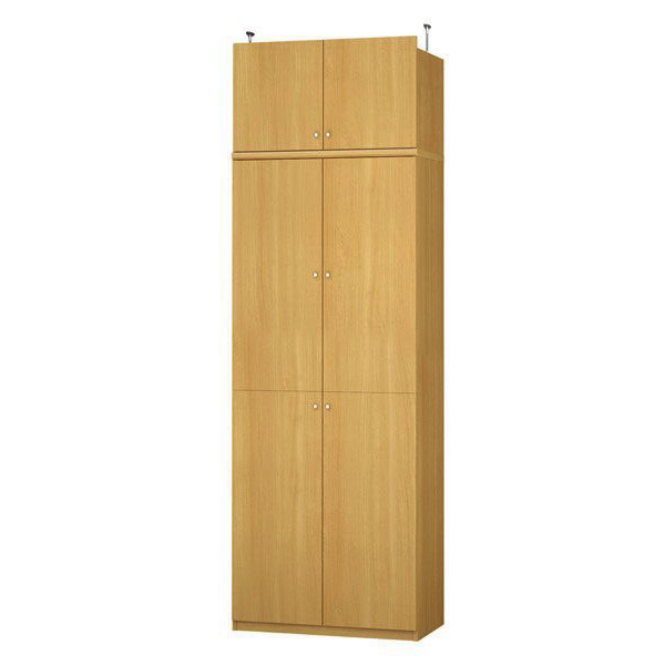 (商品画像) エースラック/カラーラック オーダーメイド 天井突っ張り 扉付 奥行46cm×高さ248～257cm×幅71～80cm（タフタイプ）