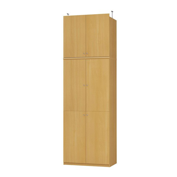 (商品画像) エースラック/カラーラック オーダーメイド 天井突っ張り 扉付 奥行46cm×高さ250～259cm×幅71～80cm（タフタイプ）