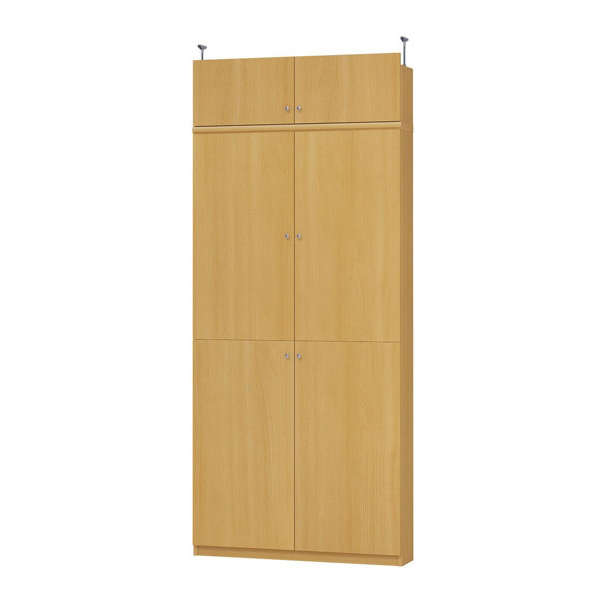 (商品画像) エースラック/カラーラック オーダーメイド 天井突っ張り 扉付 奥行19cm×高さ208～217cm×幅81～90cm（タフタイプ）