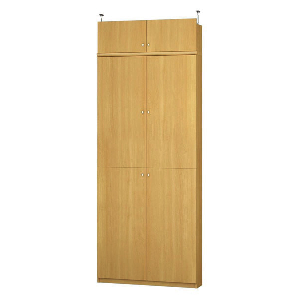 (商品画像) エースラック/カラーラック オーダーメイド 天井突っ張り 扉付 奥行19cm×高さ230～239cm×幅81～90cm（タフタイプ）