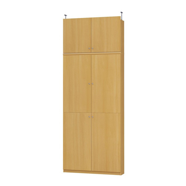 (商品画像) エースラック/カラーラック オーダーメイド 天井突っ張り 扉付 奥行19cm×高さ232～241cm×幅81～90cm（タフタイプ）