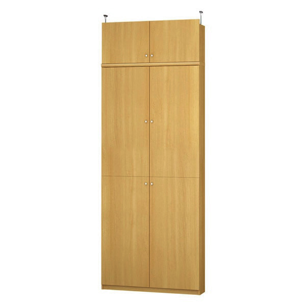 (商品画像) エースラック/カラーラック オーダーメイド 天井突っ張り 扉付 奥行19cm×高さ239～248cm×幅81～90cm（タフタイプ）