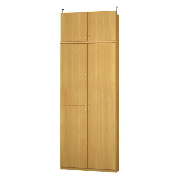 (商品画像) エースラック/カラーラック オーダーメイド 天井突っ張り 扉付 奥行19cm×高さ248～257cm×幅81～90cm（タフタイプ）