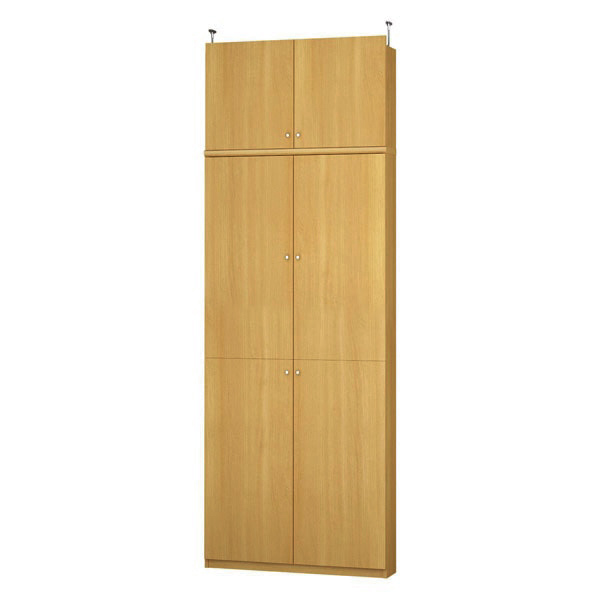 (商品画像) エースラック/カラーラック オーダーメイド 天井突っ張り 扉付 奥行19cm×高さ254～263cm×幅81～90cm（タフタイプ）