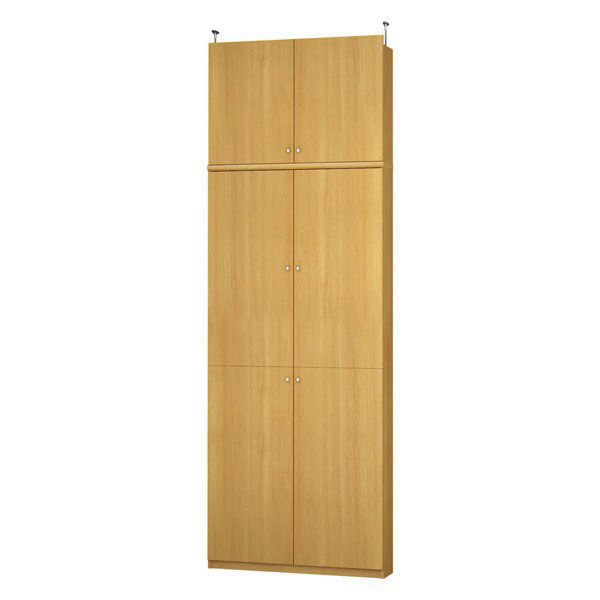 (商品画像) エースラック/カラーラック オーダーメイド 天井突っ張り 扉付 奥行19cm×高さ263.1～272.1cm×幅81～90cm（タフタイプ）