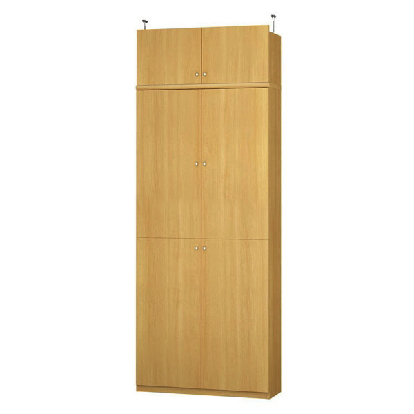 (商品画像) エースラック/カラーラック オーダーメイド 天井突っ張り 扉付 奥行31cm×高さ239～248cm×幅81～90cm（タフタイプ）