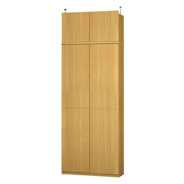 (商品画像) エースラック/カラーラック オーダーメイド 天井突っ張り 扉付 奥行31cm×高さ248～257cm×幅81～90cm（タフタイプ）