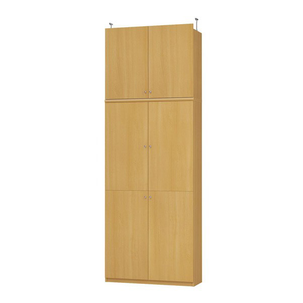 (商品画像) エースラック/カラーラック オーダーメイド 天井突っ張り 扉付 奥行31cm×高さ250～259cm×幅81～90cm（タフタイプ）