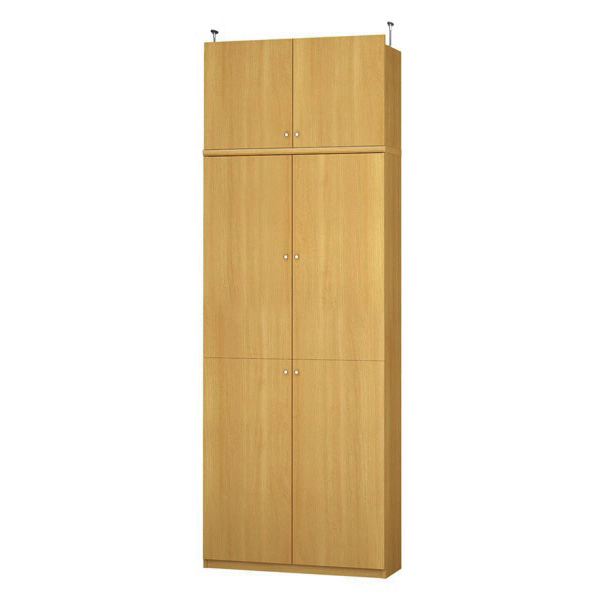 (商品画像) エースラック/カラーラック オーダーメイド 天井突っ張り 扉付 奥行31cm×高さ254～263cm×幅81～90cm（タフタイプ）