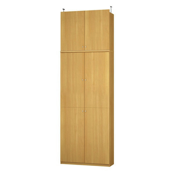 (商品画像) エースラック/カラーラック オーダーメイド 天井突っ張り 扉付 奥行31cm×高さ272～281cm×幅81～90cm（タフタイプ）