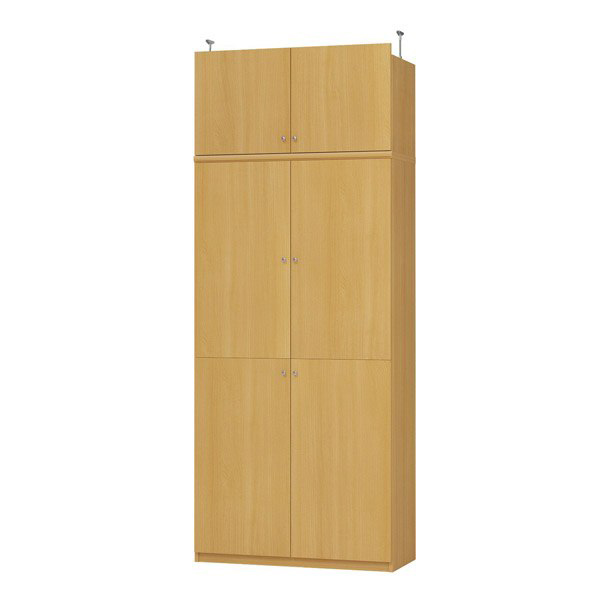 (商品画像) エースラック/カラーラック オーダーメイド 天井突っ張り 扉付 奥行40cm×高さ226～235cm×幅81～90cm（タフタイプ）