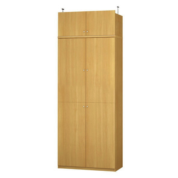 (商品画像) エースラック/カラーラック オーダーメイド 天井突っ張り 扉付 奥行46cm×高さ239～248cm×幅81～90cm（タフタイプ）