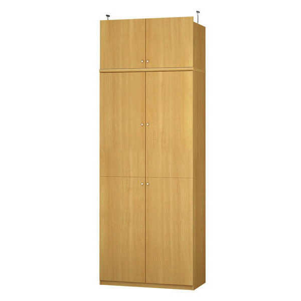 (商品画像) エースラック/カラーラック オーダーメイド 天井突っ張り 扉付 奥行46cm×高さ248～257cm×幅81～90cm（タフタイプ）