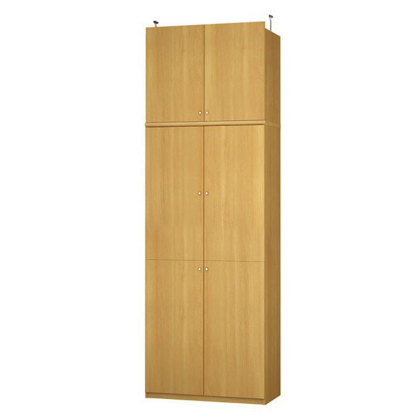 (商品画像) エースラック/カラーラック オーダーメイド 天井突っ張り 扉付 奥行46cm×高さ272～281cm×幅81～90cm（タフタイプ）